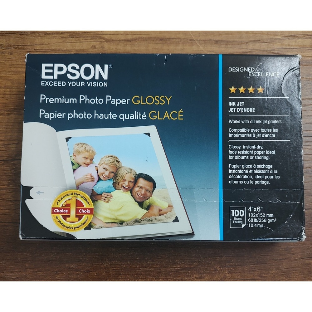 90 sheets open pack - Epson S041727 Premium 4" x 6" Photo Paper GLOSSY D4